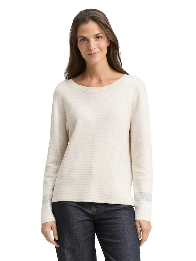 TOM TAILOR Strickpullover mit All-Over Print