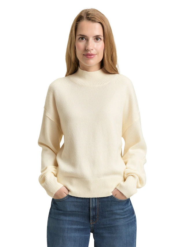 TOM TAILOR Strickpullover mit Rippbündchen