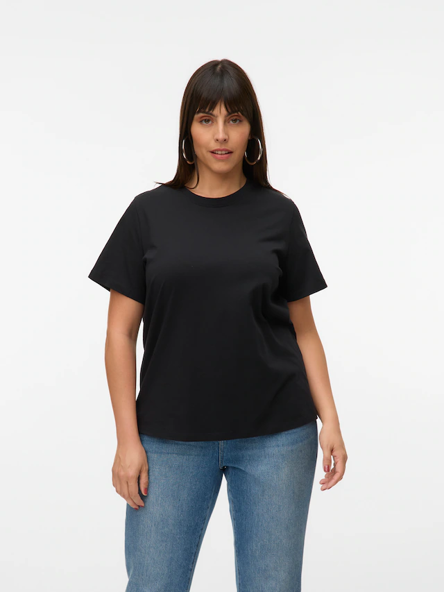 Vero Moda Curve Kurzarmshirt »VMPAULINA SS T-SHIRT GA JRS NOOS CUR« Baumwolle, regular fit