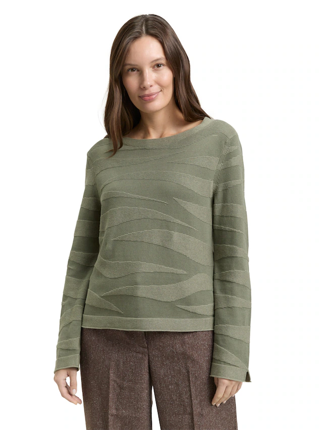 TOM TAILOR Strickpullover mit Struktur Muster