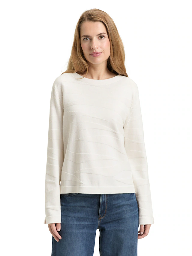 TOM TAILOR Strickpullover mit Struktur Muster