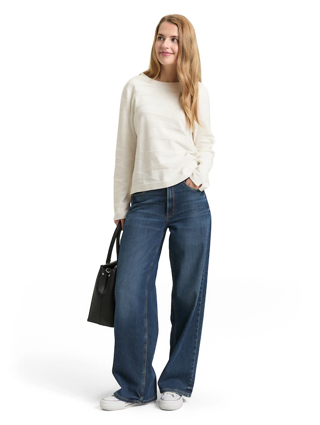 TOM TAILOR Strickpullover mit Struktur Muster