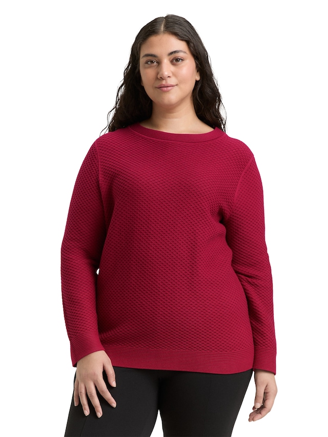 TOM TAILOR PLUS Strickpullover mit Struktur-Muster