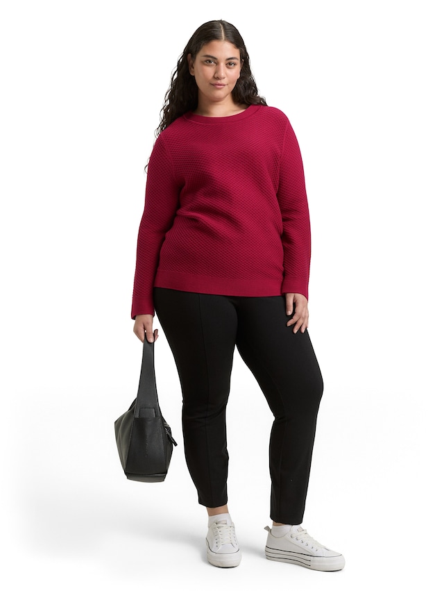 TOM TAILOR PLUS Strickpullover mit Struktur-Muster