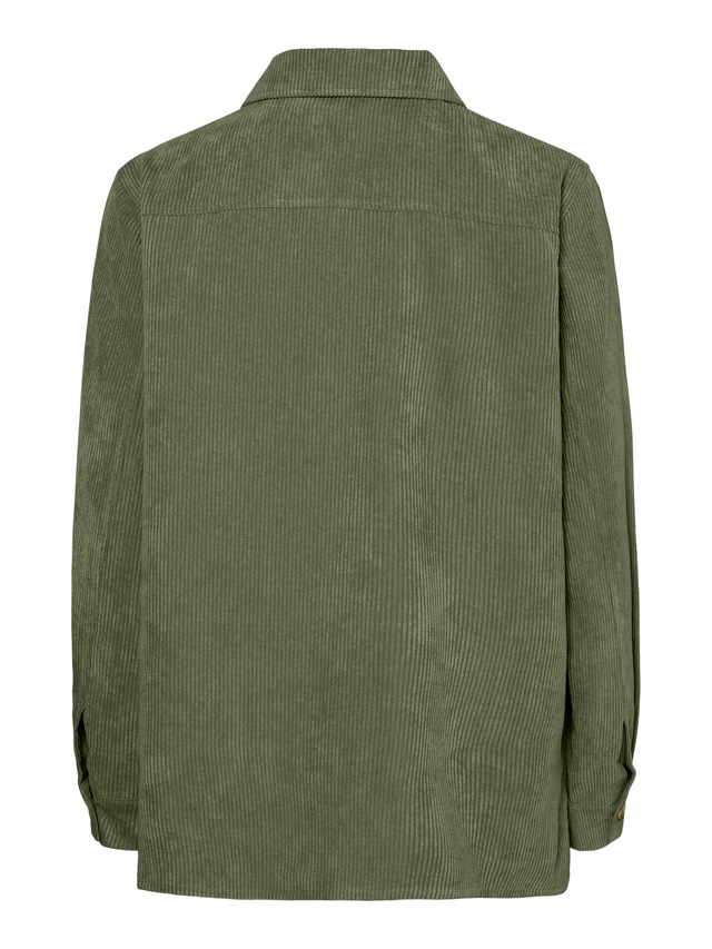 pieces Hemdbluse »PCEFFI LS SHIRT WVN NOOS« Materialmix, loose fit