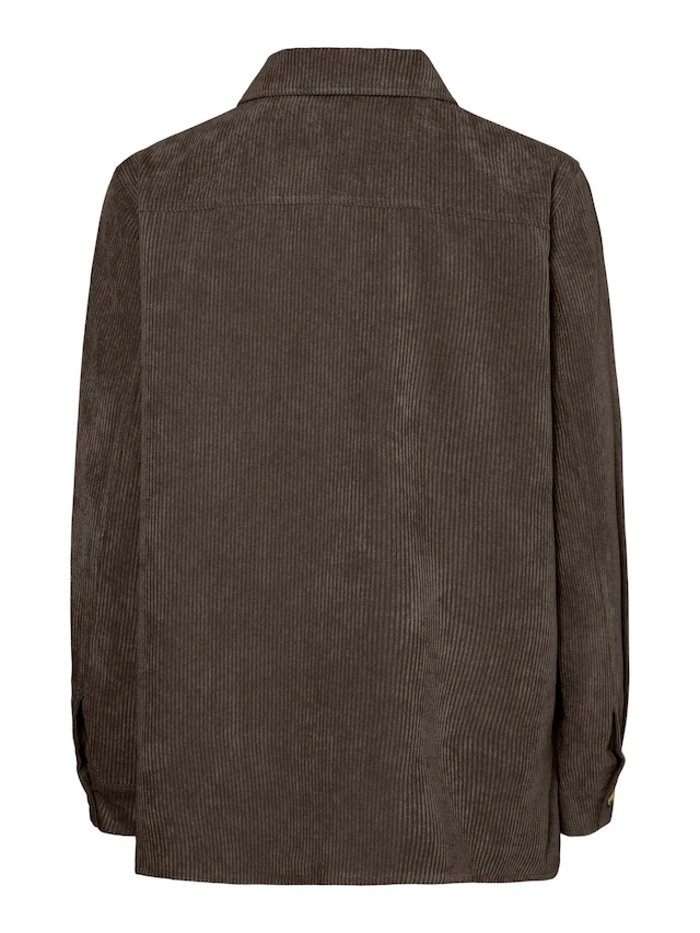 pieces Hemdbluse »PCEFFI LS SHIRT WVN NOOS« Materialmix, loose fit