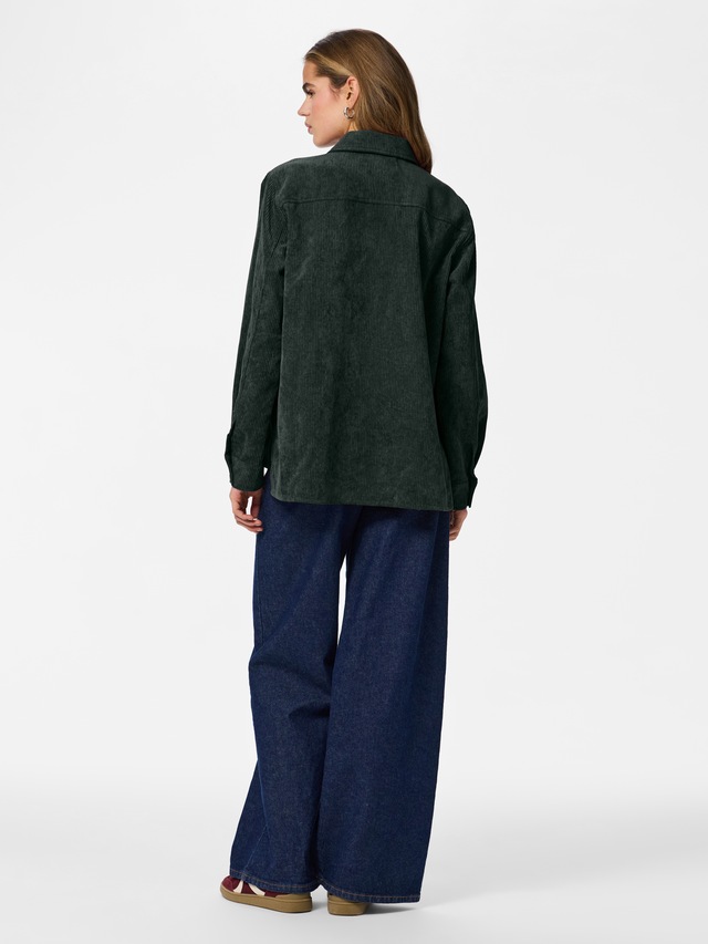 pieces Hemdbluse »PCEFFI LS SHIRT WVN NOOS« Materialmix, loose fit