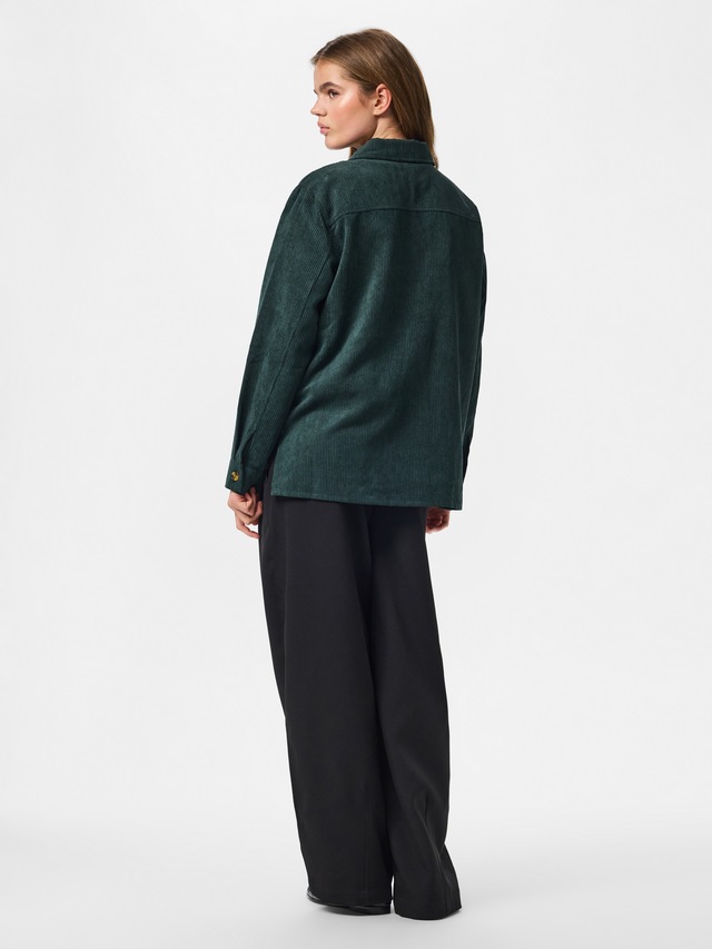 pieces Hemdbluse »PCEFFI LS SHIRT WVN NOOS« Materialmix, loose fit