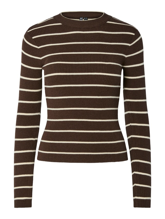 pieces Rundhalspullover »PCMIRA NEW LS O-NECK KNIT NOOS BC« Viskosemischung