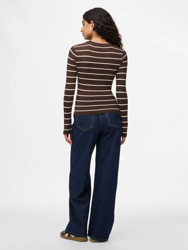 pieces Rundhalspullover »PCMIRA NEW LS O-NECK KNIT NOOS BC« Viskosemischung