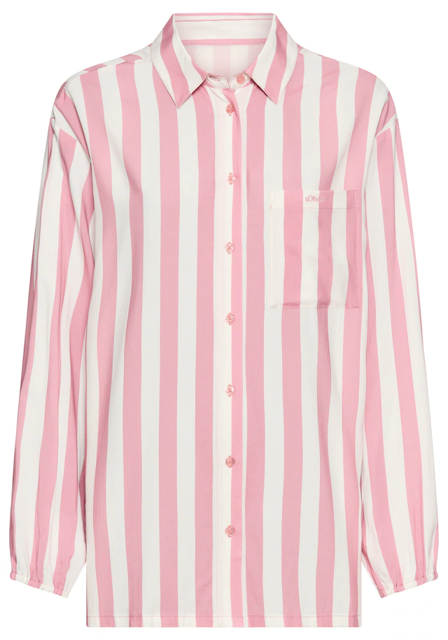 s.Oliver Pyjamaoberteil mit breiten Streifen