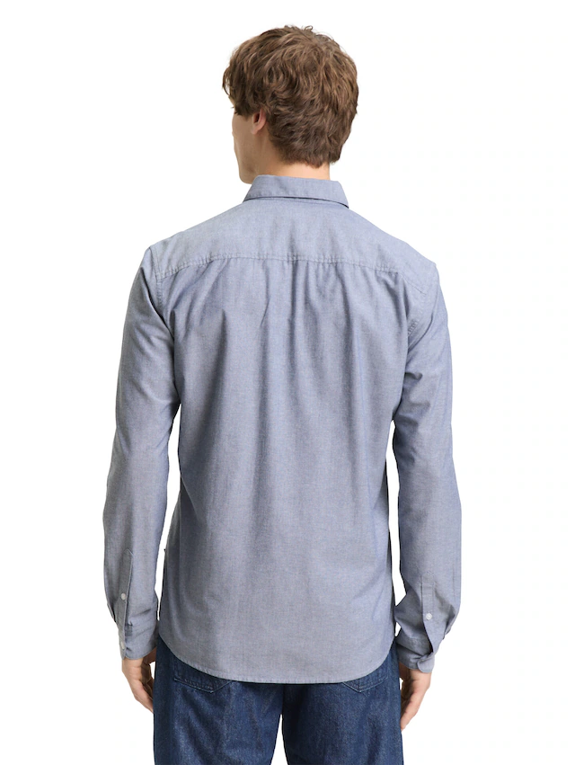 TOM TAILOR Denim Langarmhemd mit Knopfleiste