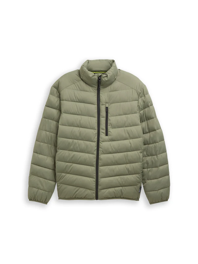 TOM TAILOR Denim Steppjacke ohne Kapuze mit Stehkragen