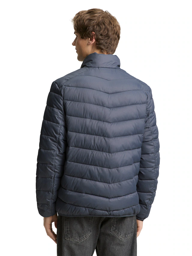 TOM TAILOR Denim Steppjacke ohne Kapuze mit Stehkragen