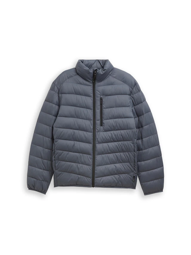 TOM TAILOR Denim Steppjacke ohne Kapuze mit Stehkragen