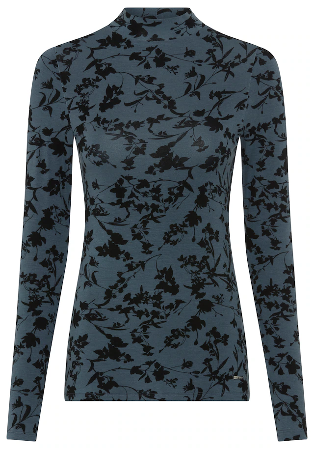 Laura Scott Langarmshirt aus Viskosemischung, figurbetonte Passform, hüftbedeckende Länge
