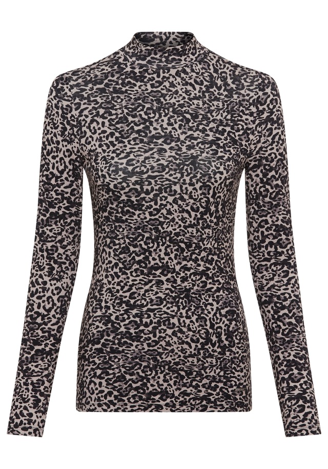 Laura Scott Langarmshirt aus Viskosemischung, figurbetonte Passform, hüftbedeckende Länge