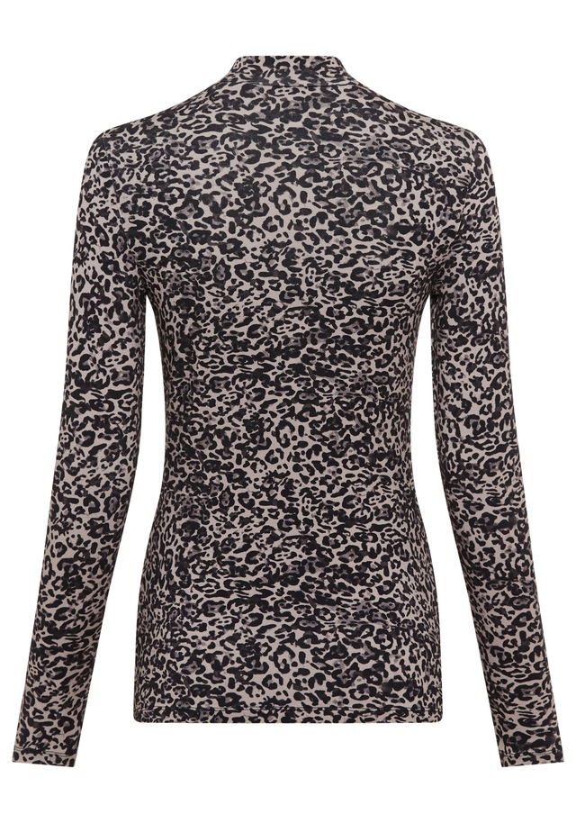 Laura Scott Langarmshirt aus Viskosemischung, figurbetonte Passform, hüftbedeckende Länge