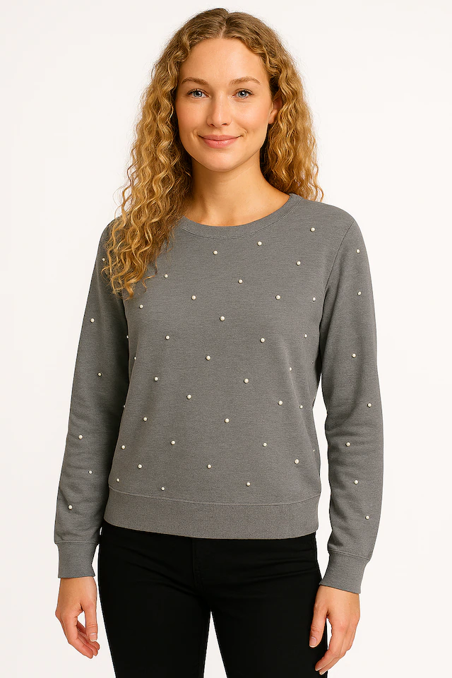 Vero Moda Rundhalspullover »VMGLORY PEARL LS O-NECK PULLOVER BOO«