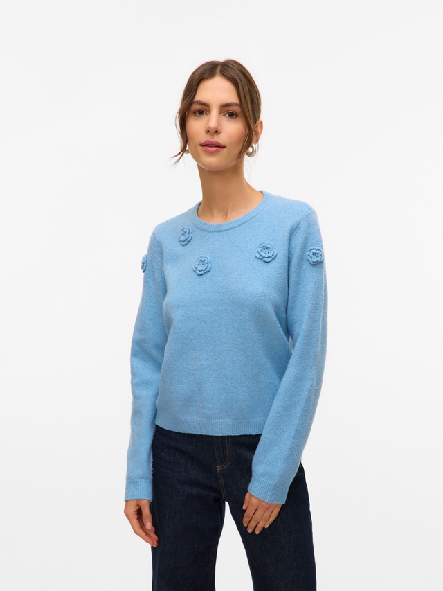Vero Moda Rundhalspullover »VMROSE LS O-NECK PULLOVER BOO«