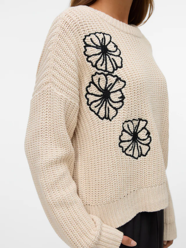 Vero Moda Rundhalspullover »VMLAURA LS O-NECK PULLOVER BOO«