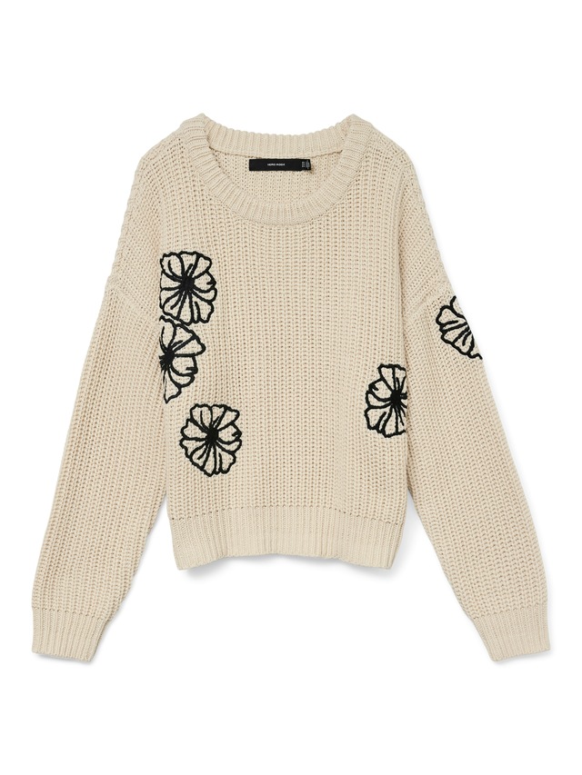 Vero Moda Rundhalspullover »VMLAURA LS O-NECK PULLOVER BOO«
