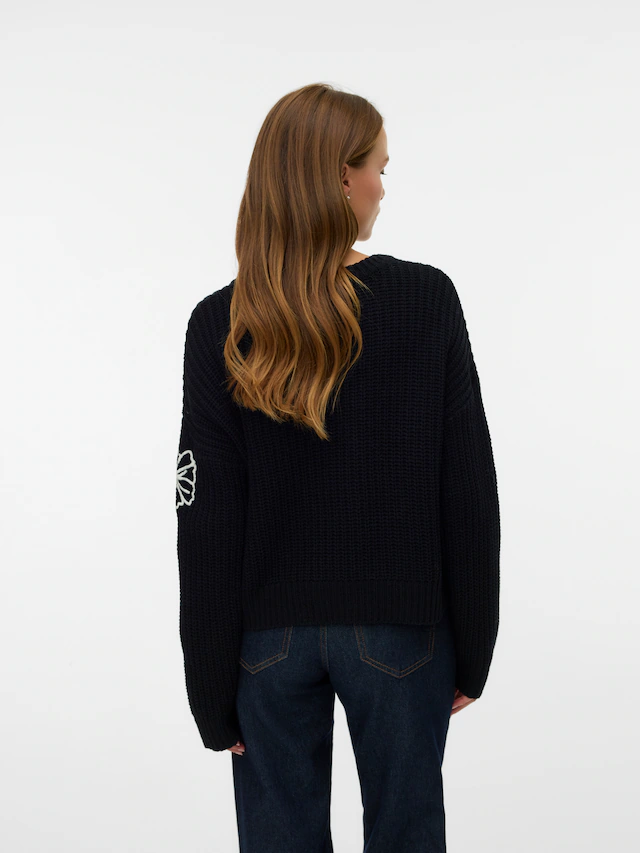 Vero Moda Rundhalspullover »VMLAURA LS O-NECK PULLOVER BOO«