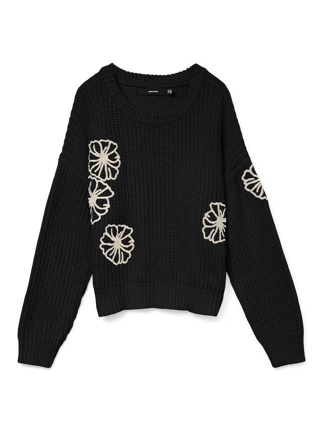 Vero Moda Rundhalspullover »VMLAURA LS O-NECK PULLOVER BOO«