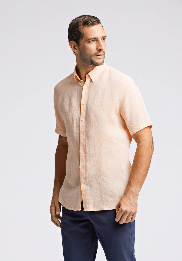 LINDBERGH Leinenhemd »Leinenhemd (Kurzarm) Modern Fit«