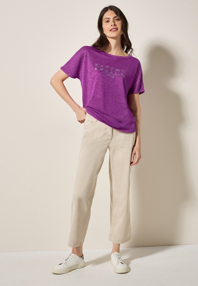 Cecil Print-Shirt im angenehmen Materialmix