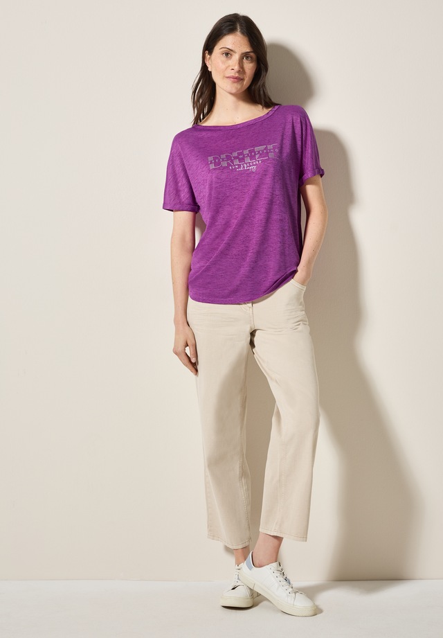 Cecil Print-Shirt im angenehmen Materialmix