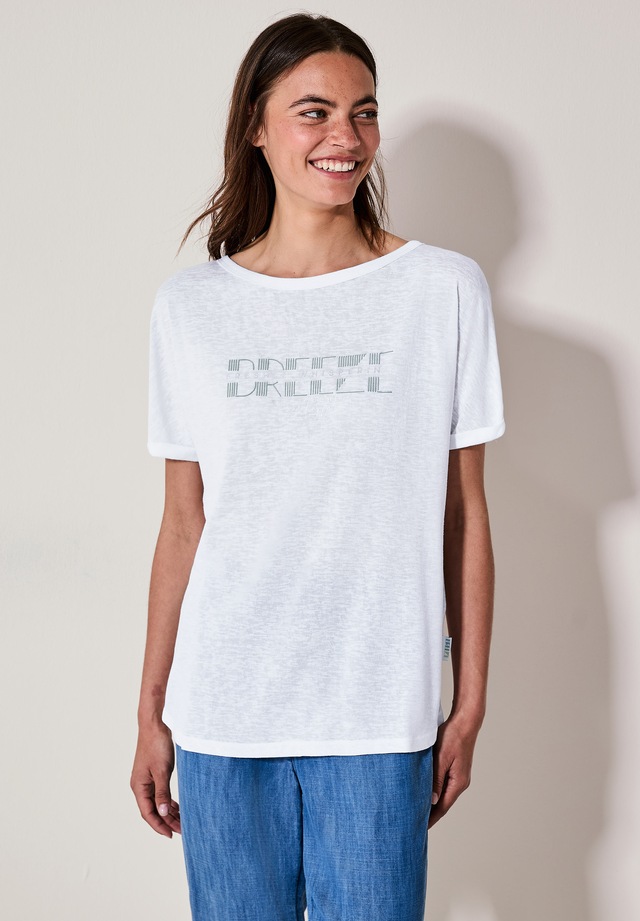 Cecil Print-Shirt im angenehmen Materialmix