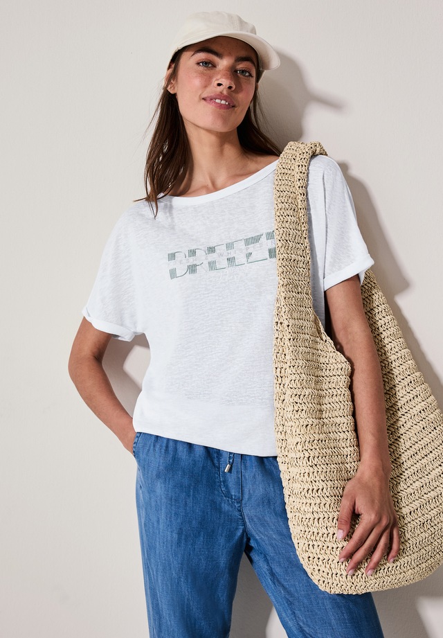 Cecil Print-Shirt im angenehmen Materialmix