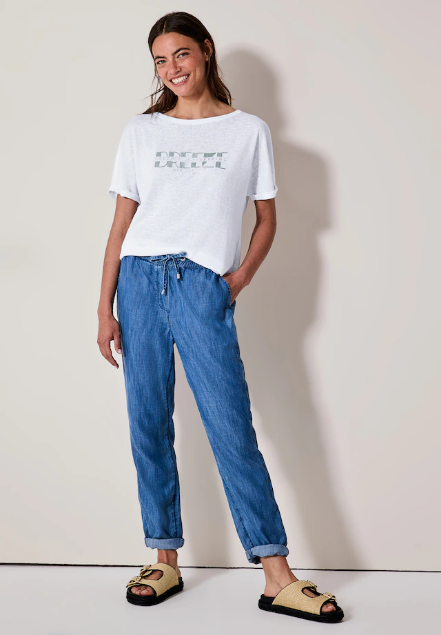 Cecil Print-Shirt im angenehmen Materialmix