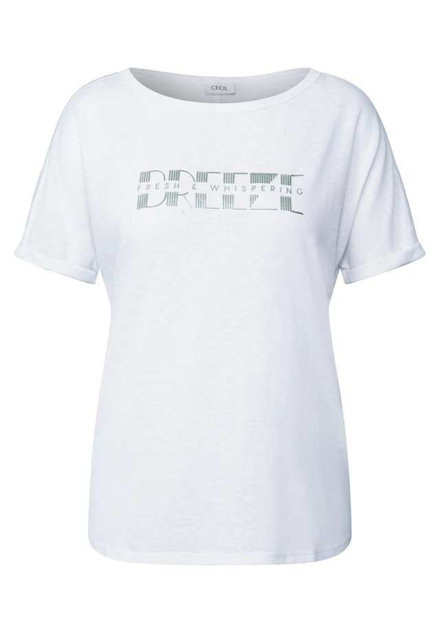 Cecil Print-Shirt im angenehmen Materialmix