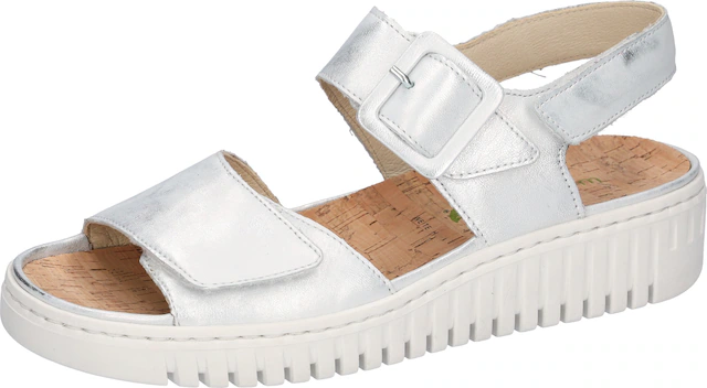 Waldläufer Plateausandale »H-WILLOW« Sommerschuh, Klettschuh, Bequemschuh mit Korkfußbett, H-Weite