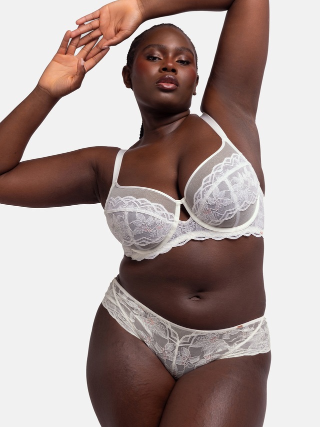 Dorina Bügel-BH »Lorelei« Curves, schimmerndes Netz mit Spitzendetails