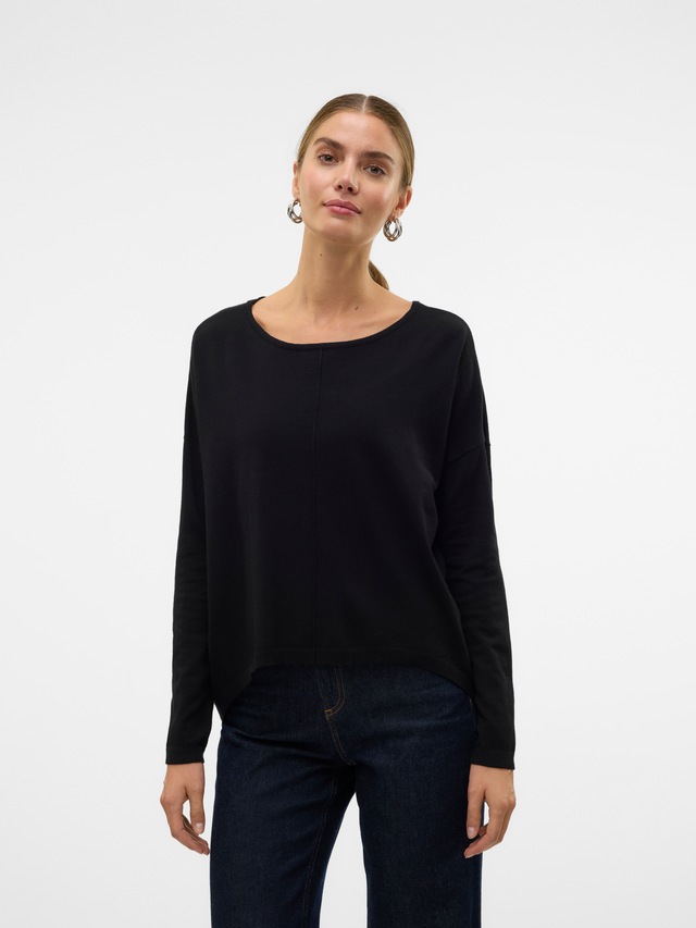 Vero Moda Rundhalspullover »VMBREEZE AURA LS ZIPPER BLOUSE NOOS«