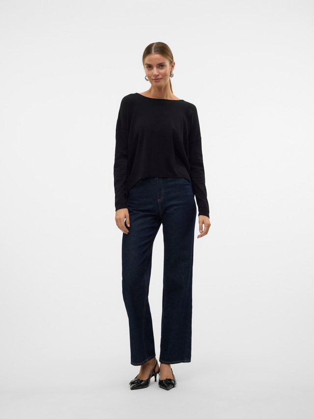 Vero Moda Rundhalspullover »VMBREEZE AURA LS ZIPPER BLOUSE NOOS«