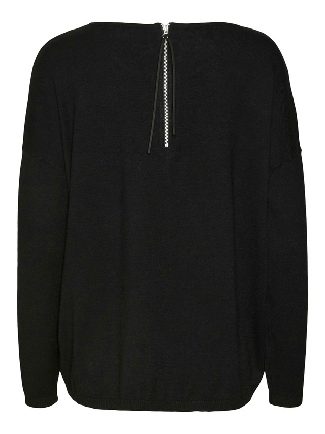 Vero Moda Rundhalspullover »VMBREEZE AURA LS ZIPPER BLOUSE NOOS«