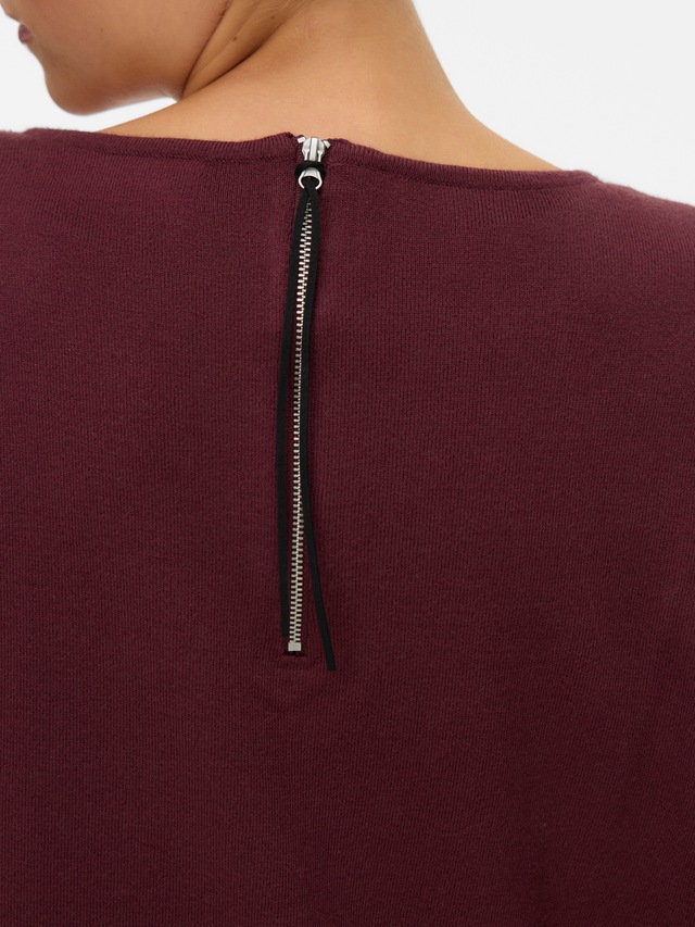 Vero Moda Rundhalspullover »VMBREEZE AURA LS ZIPPER BLOUSE NOOS«