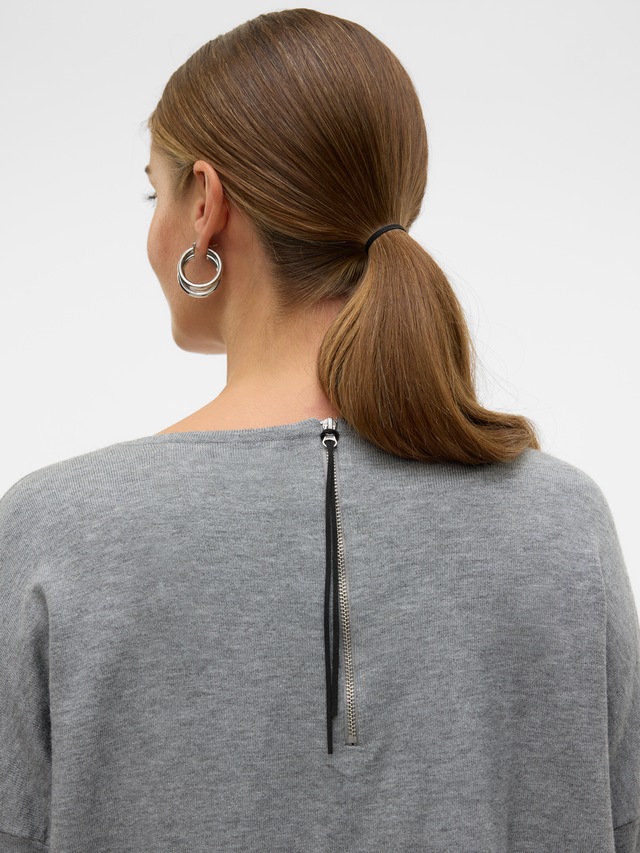 Vero Moda Rundhalspullover »VMBREEZE AURA LS ZIPPER BLOUSE NOOS«