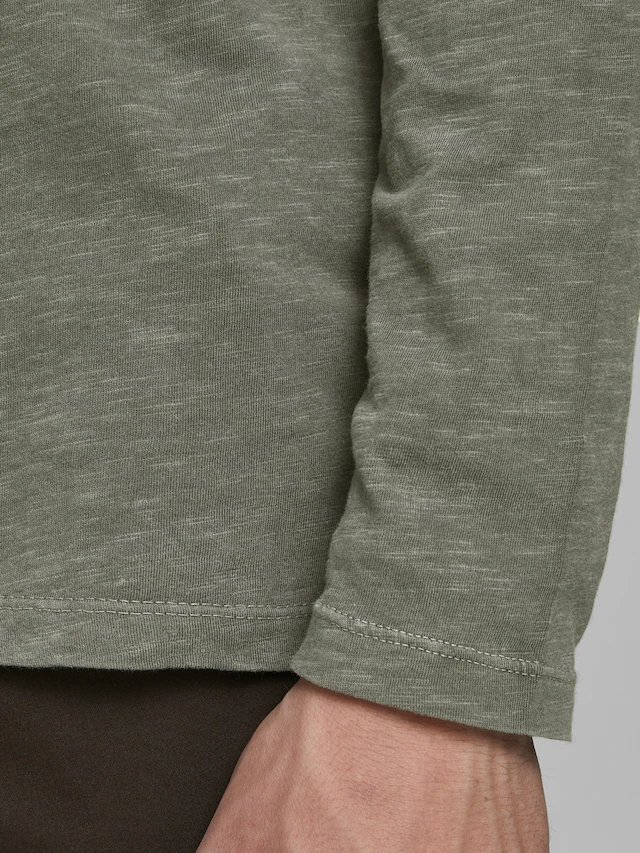 Jack & Jones Langarm-Poloshirt »JJESPLIT NECK TEE LS NOOS« Baumwolle, regular fit