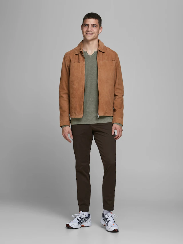 Jack & Jones Langarm-Poloshirt »JJESPLIT NECK TEE LS NOOS« Baumwolle, regular fit