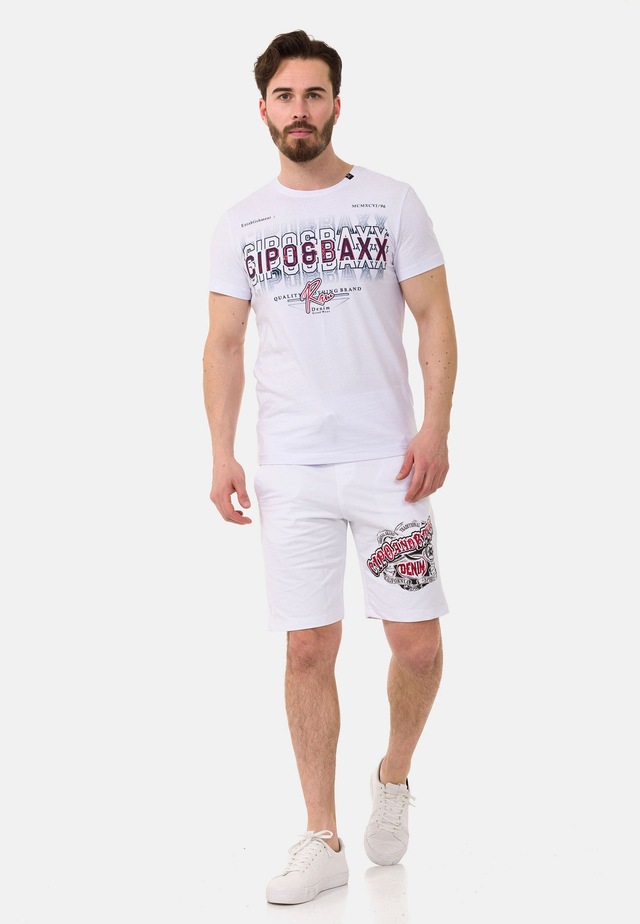 Cipo & Baxx Stoffhose »Hose« mit Bein-Print