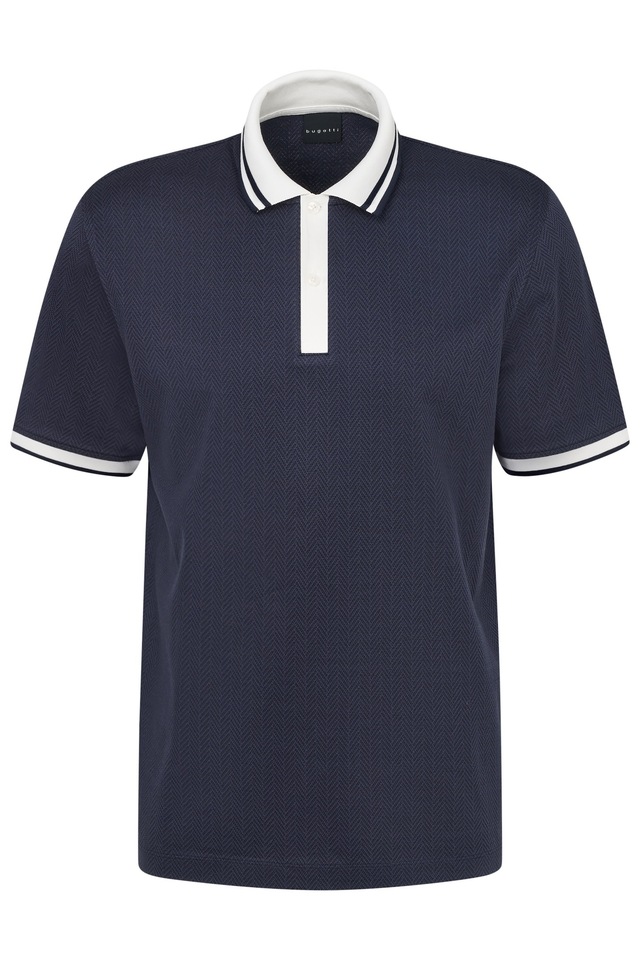 bugatti Poloshirt mit körpernaher Passform