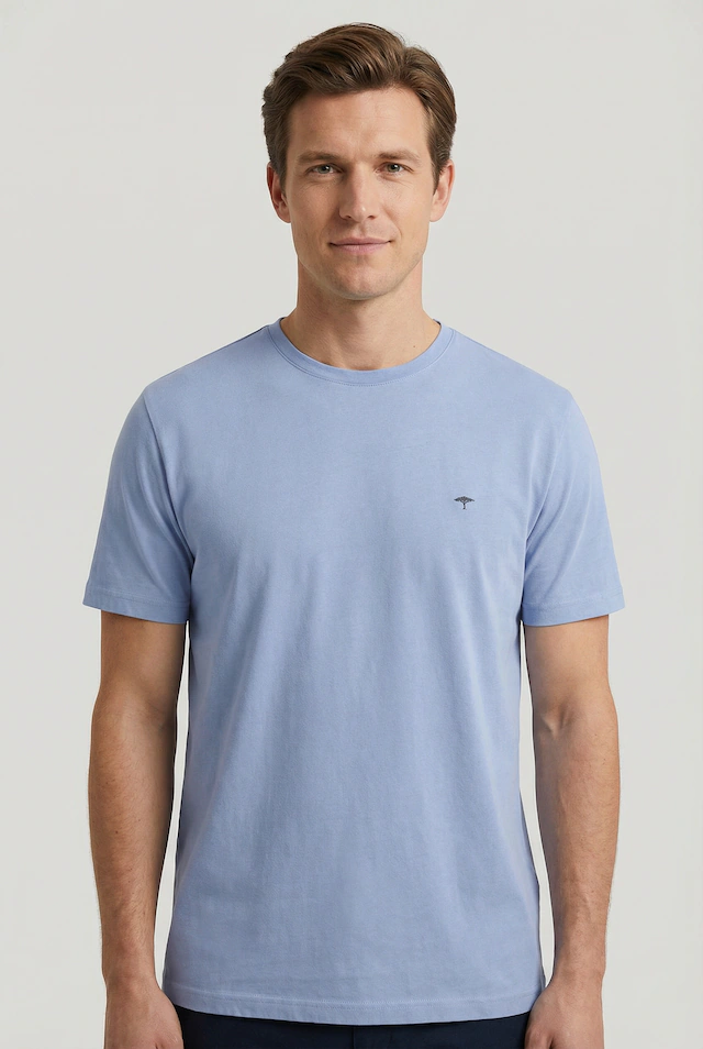 FYNCH-HATTON T-Shirt normale Passform, Kurzarm, hüftbedeckende Länge, aus Baumwolle