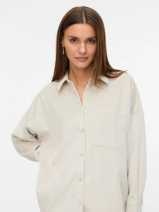 Vero Moda Hemdbluse »VMSANNE COURDEROY LS SHIRT WVN GA NOOS«