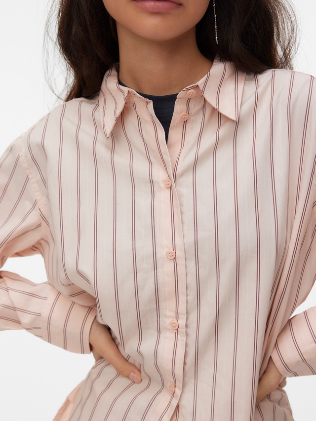 Vero Moda Hemdbluse »VMELINA LS SHIRT WVN NOOS« Baumwolle