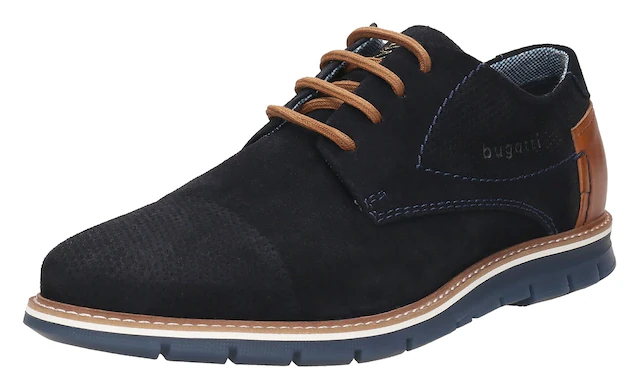 bugatti Schnürschuh , Freizeitschuh, Halbschuh, Sneaker mit Ziernähten